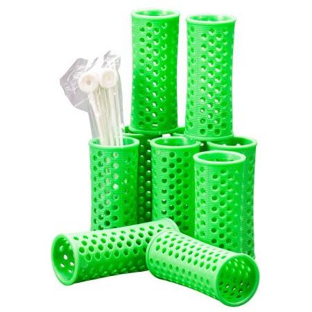 Comair Mesh Rollers Green :3011741, 10Pcs. - Gtworld.de