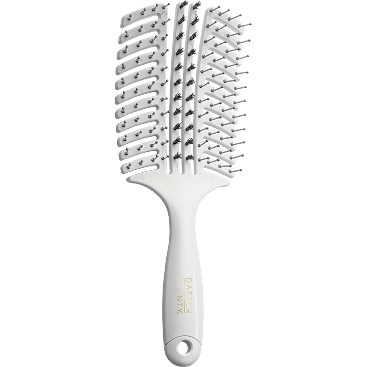 Dapper and Dainty Curved Vent BrushWhite nylonPin with Boar Bristle - gtworld.de