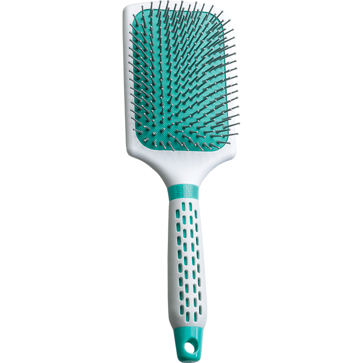 Dapper and Dainty Thermal Square Paddle White &amp; Teal Nylon Bristle - gtworld.de