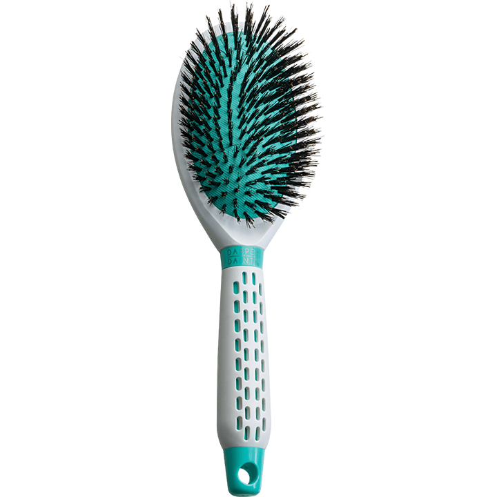 Dapper and DaintyThermal Oval Paddle White &amp; Teal Nylon 100% Boar - gtworld.de