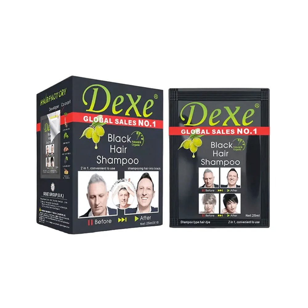 Dexe Black Hair Color Shampoo 25X10 - gtworld.de
