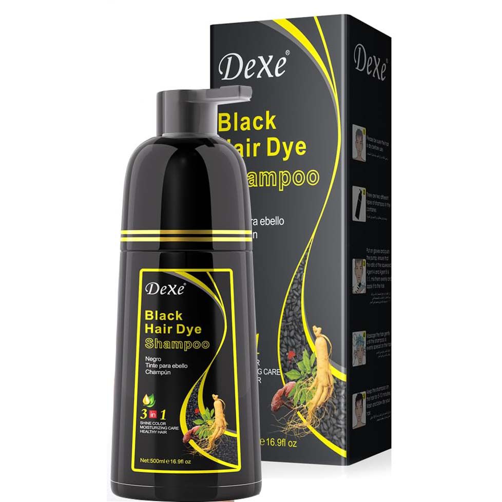 Dexe Black hair Dye 3 in 1 Shampoo 500ml - gtworld.de