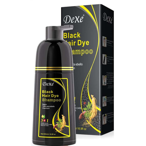 Dexe Black hair Dye 3 in 1 Shampoo 500ml