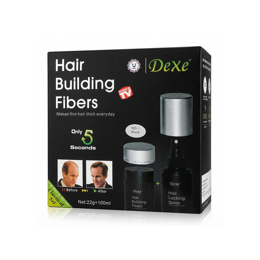 Dexe Hair Building Fiber Classic set KIT (Black &amp; Dark Brown) - gtworld.de