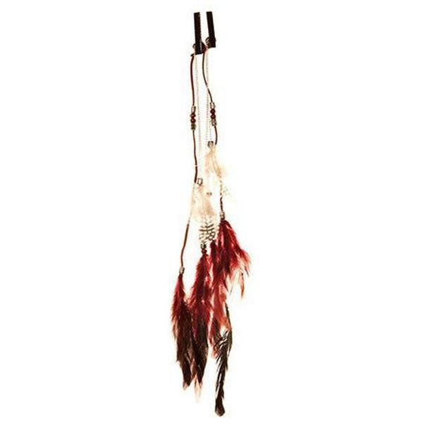 Dream Hair 2 Clip - In Feather Extensions 16&quot;/40Cm Synthetic Hair - Dark Red - Gtworld.de