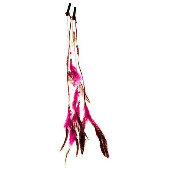 Dream Hair 2 Clip - In Feather Extensions 16&quot;/40Cm Synthetic Hair - Pink - Gtworld.de