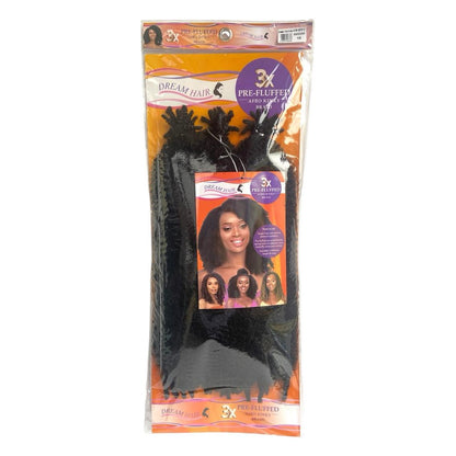 Dream Hair 3x Pre - Fluffed Afro Kinky Braid Kunsthaar 16&