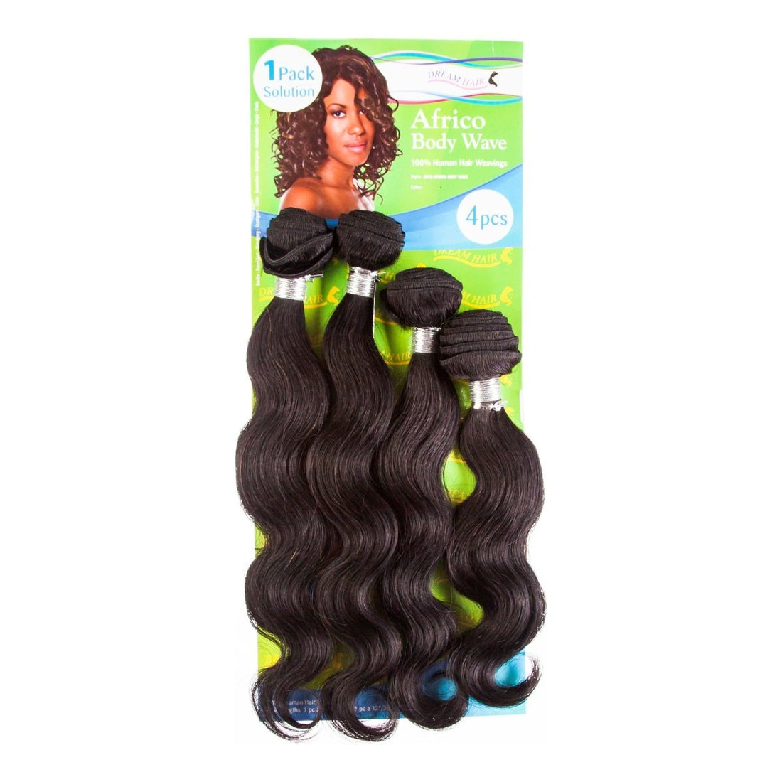 Dream Hair Africo Body Wave Human Hair (4pcs) - Gtworld.de