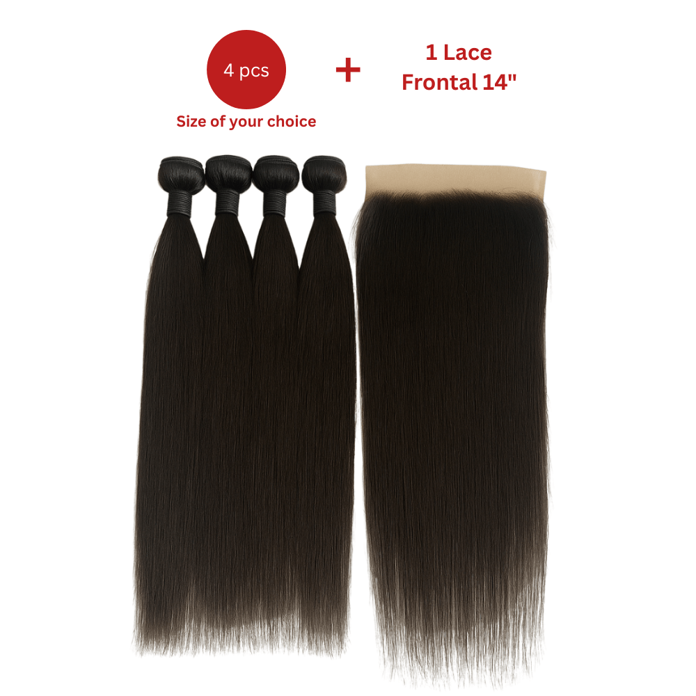 Dream hair Brazilian Hair Straight 4pcs + 14&