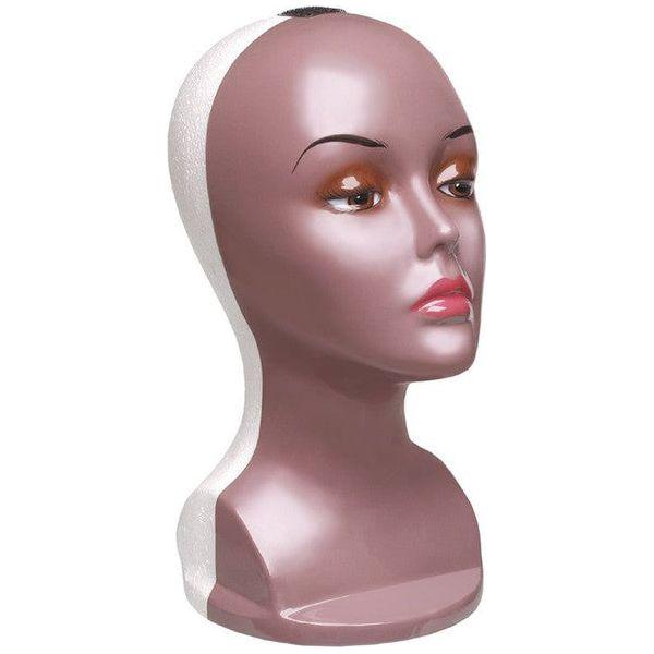 Mannequin, Half Face Brown/deco head, wig head