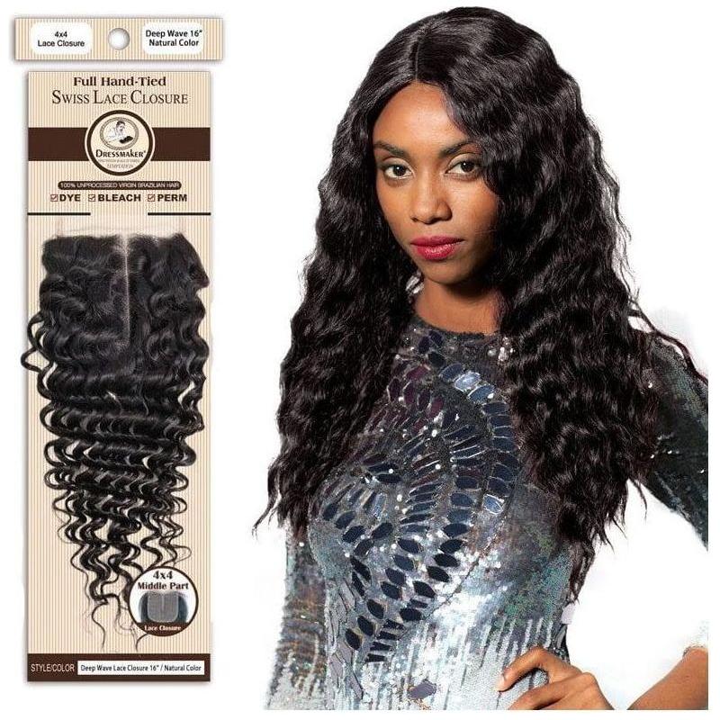 Dream Hair Natural Brazilian TOP Part lace CLOSURE Deep Wave Natural Color - Gtworld.de