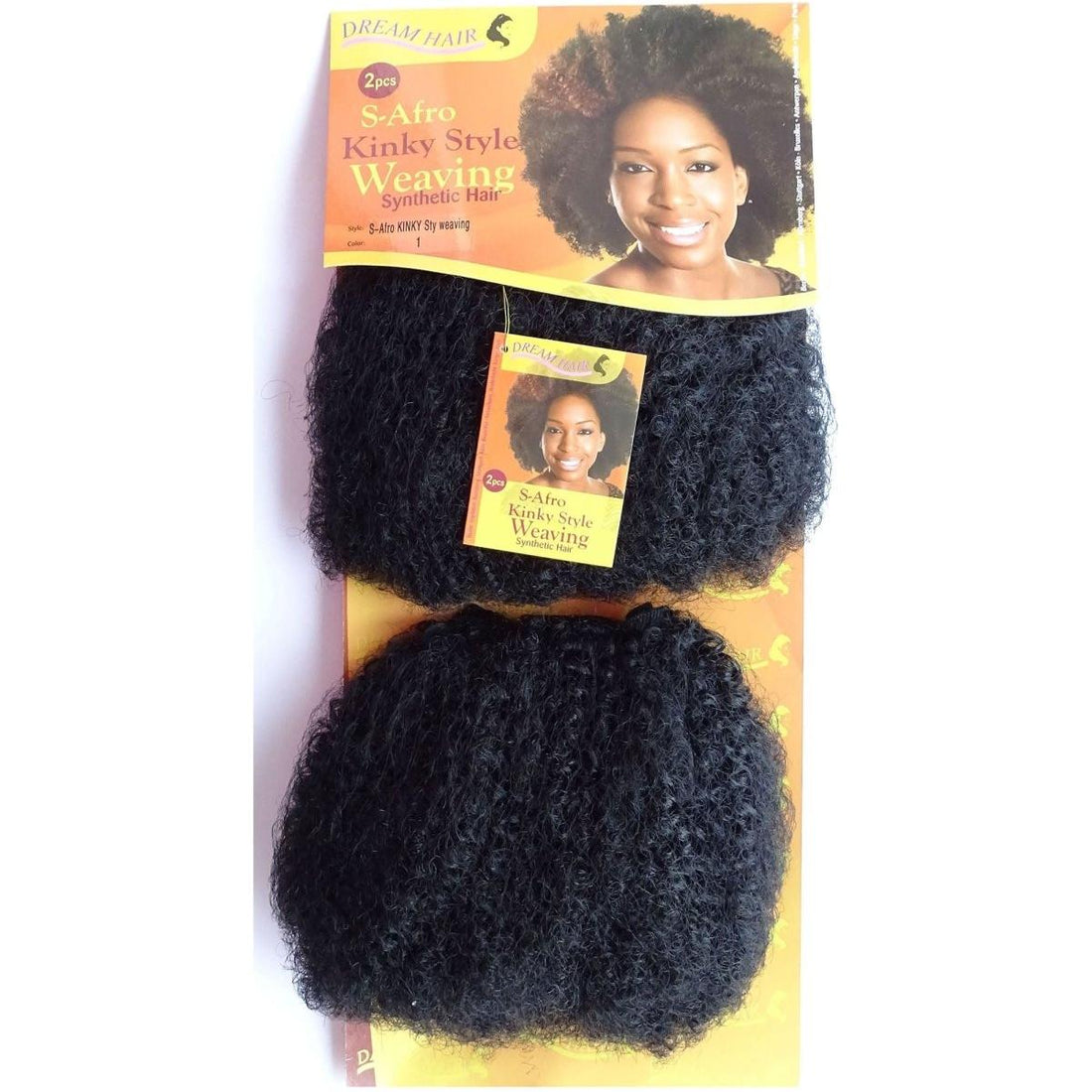 Dream Hair S - Afro Kinky Style Weaving Kunsthaar (2 Pcs.) - Gtworld.de