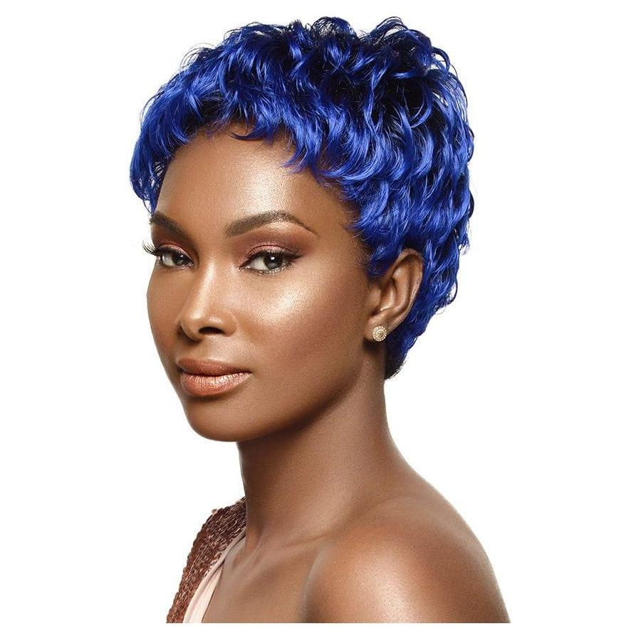 Wig Hag Synthetic Hair, synthetic hair wig, Color:Tt1B/Blue