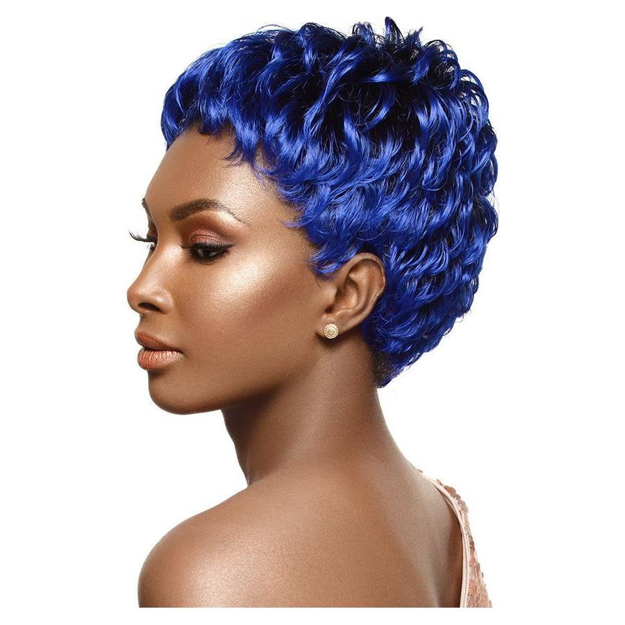 Wig Hag Synthetic Hair, synthetic hair wig, Color:Tt1B/Blue