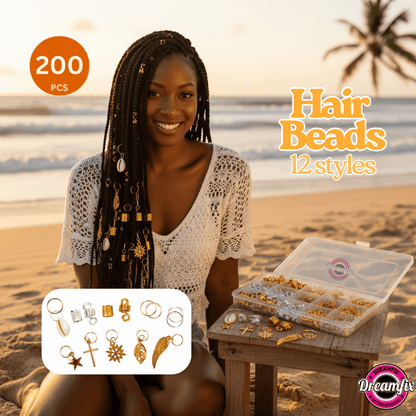 Dreamfix 200pcs Braiding Hair Rings 12 Style - gtworld.de