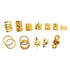 Dreamfix 290Pcs Hair Rings & Bead Jewelry 11 Style Gold - gtworld.de