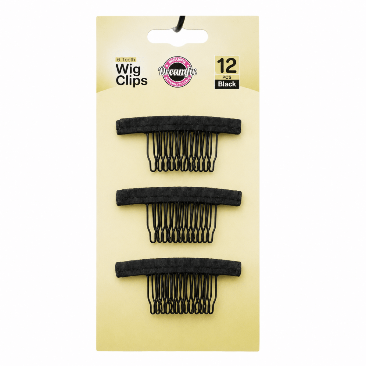 Dreamfix 6 - teeth Wig Clips Black (12 pcs) - gtworld.de
