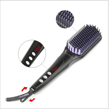 Dreamfix Adjustable Heated Straightening Ceramic Brush (Black) - gtworld.de