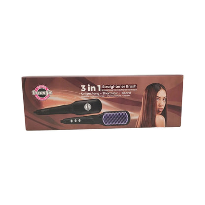 Dreamfix Adjustable Heated Straightening Ceramic Brush (Black) - gtworld.de