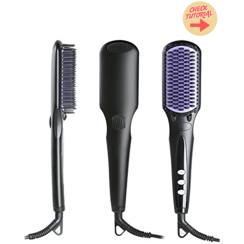 Dreamfix Adjustable Heated Straightening Ceramic Brush (Black) - gtworld.de