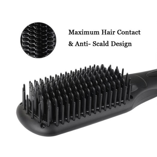Dreamfix Adjustable Heated Straightening Ceramic Brush (Black) - gtworld.de