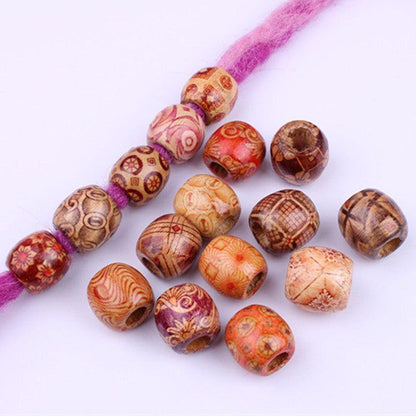 Dreamfix Big Hole 5mm Dreadlock Wooden Hair Beads 24pcs - Gtworld.de