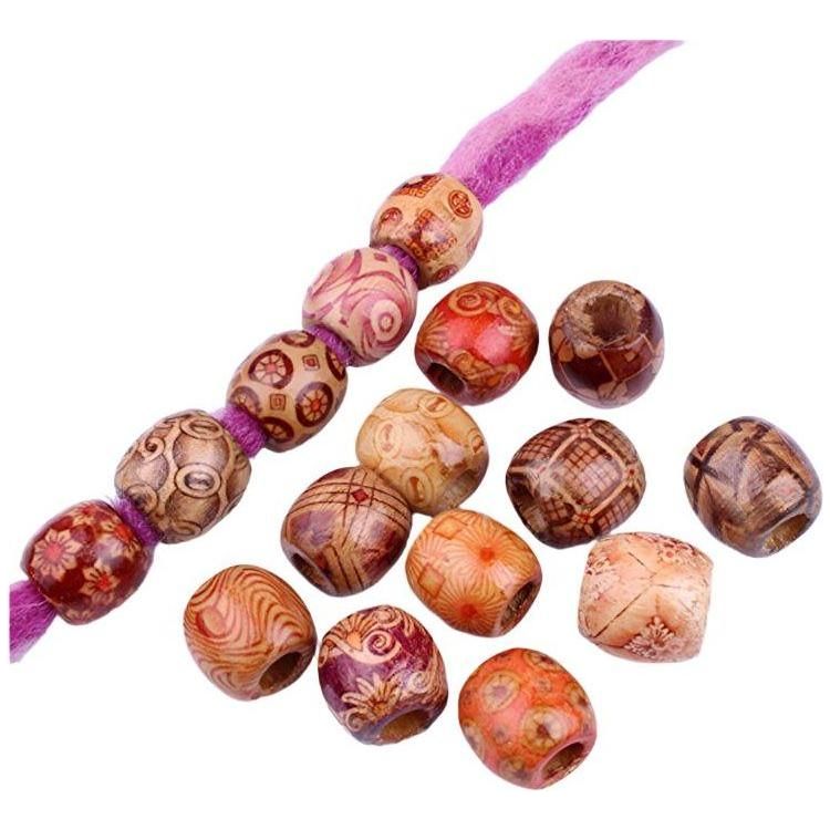 Dreamfix Big Hole 5mm Dreadlock Wooden Hair Beads 24pcs - Gtworld.de