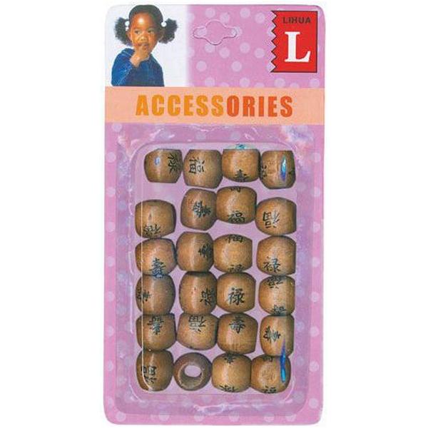 Dreamfix Big Wooden Beads (24 Pcs) China Brown - Gtworld.de