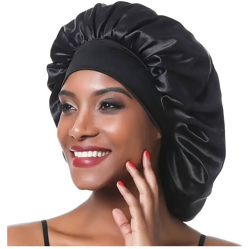 Dreamfix Black Satin Bonnet For Sleeping &amp; Showering - Gtworld.de