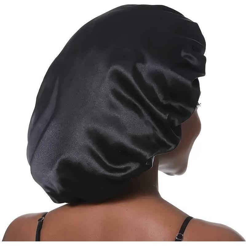 Dreamfix Black Satin Bonnet For Sleeping &amp; Showering - Gtworld.de