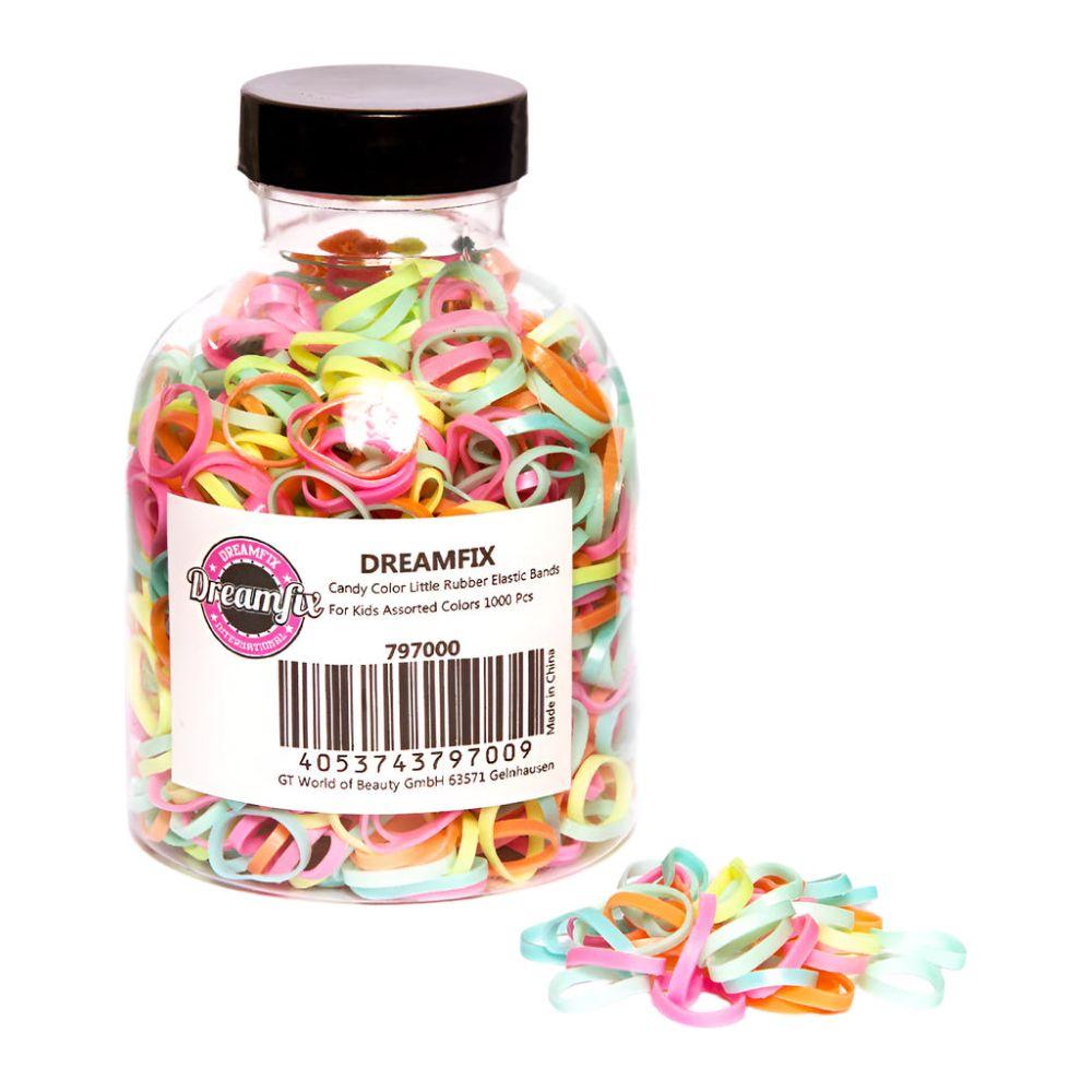 Dreamfix Candy Little Rubber Elastic Bands Kids 1000pcs - gtworld.de