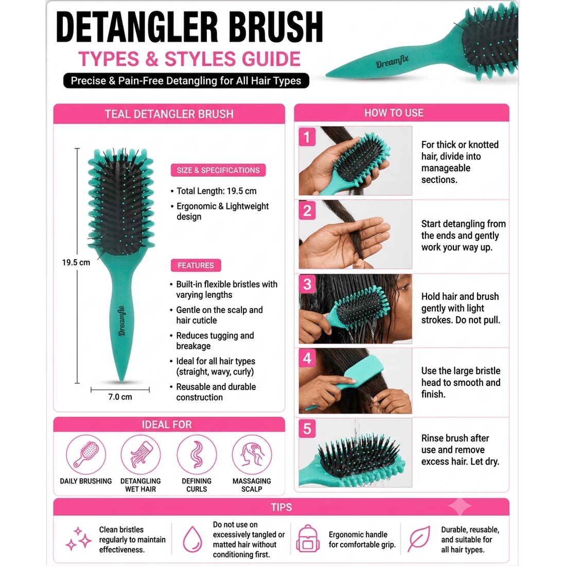 Dreamfix Define Styling Curl Brushes 133g - gtworld.de