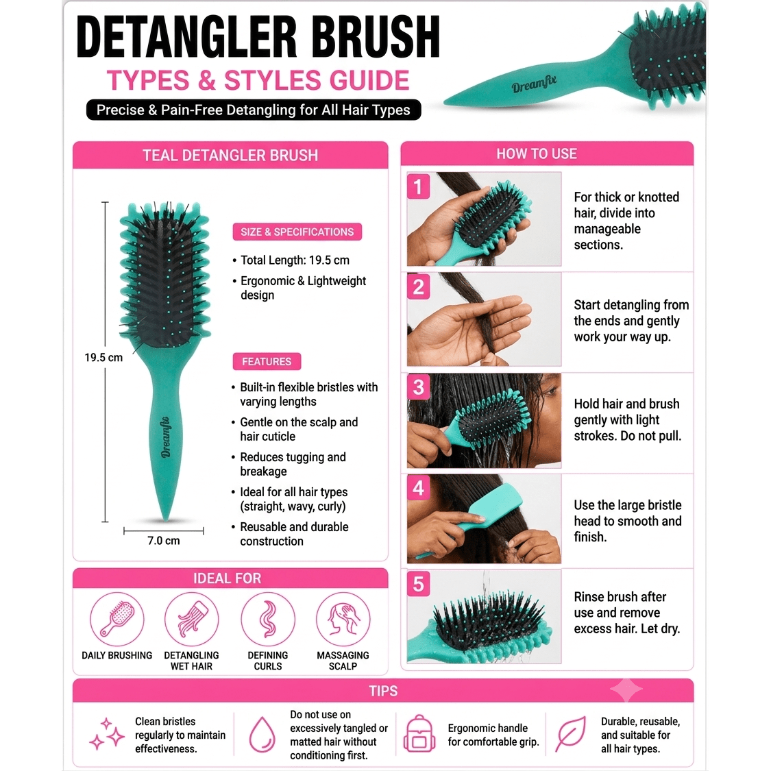 Dreamfix Define Styling Curl Brushes 133g - gtworld.de