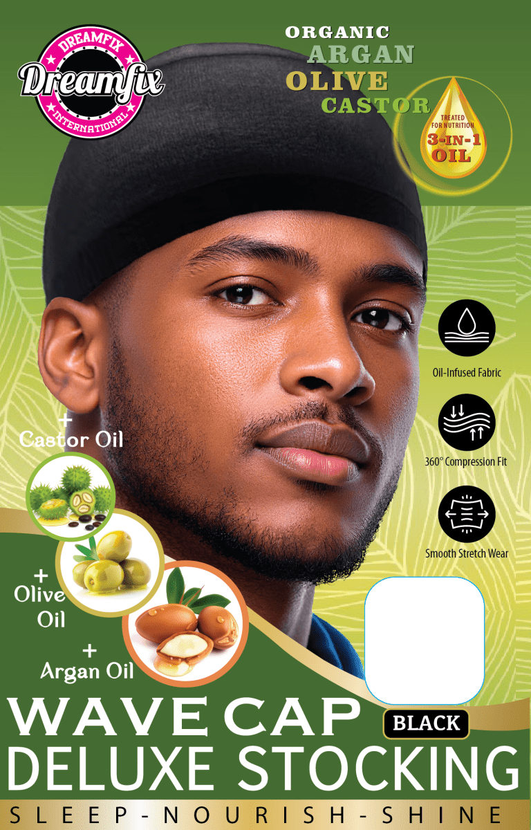 Dreamfix Deluxe Stocking Wave Cap Black - gtworld.de