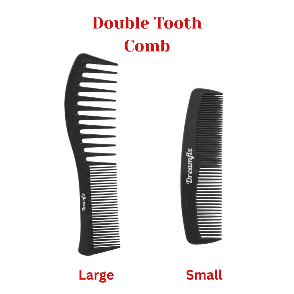 Dreamfix Double tooth Comb Black (Small &amp; Large) - gtworld.de