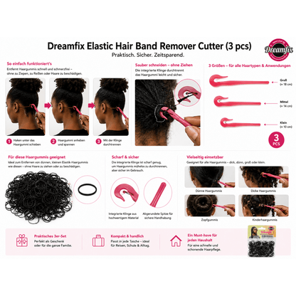 Dreamfix Elastic Hair band Remover Cutter (3 pcs) - gtworld.de
