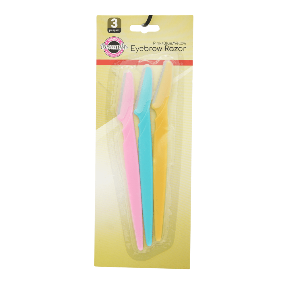 Dreamfix Eyebrow Razor Pack Pink/Blue/Yellow (3 pcs) - gtworld.de