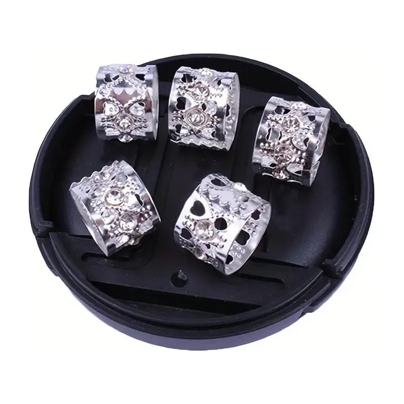 Dreamfix Gold &amp;Silver Rhinestone Dreadlock Beads 6 pcs - gtworld.de