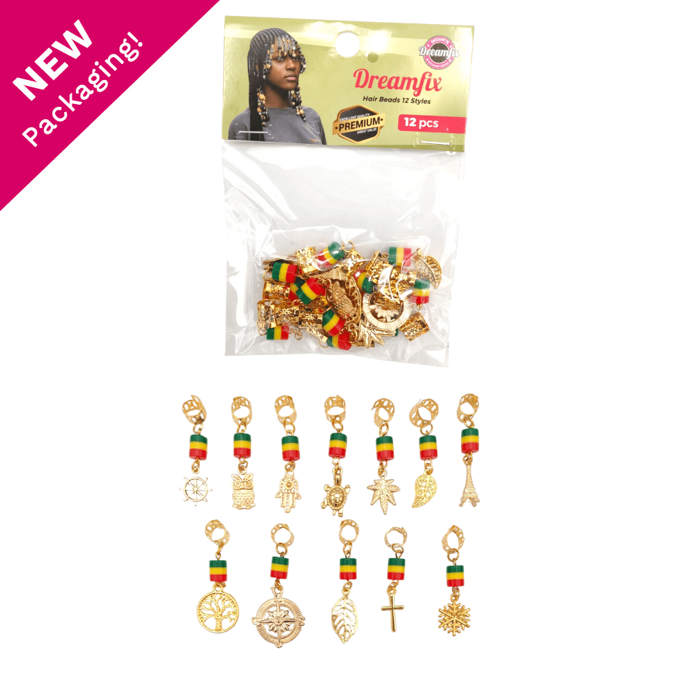 Dreamfix Golden Metal Hair Dreadlock Beads 12pcs - gtworld.de