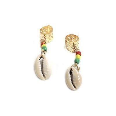 Dreamfix Golden Plated Adjustable Cuff Of Hair Beads 12pcs