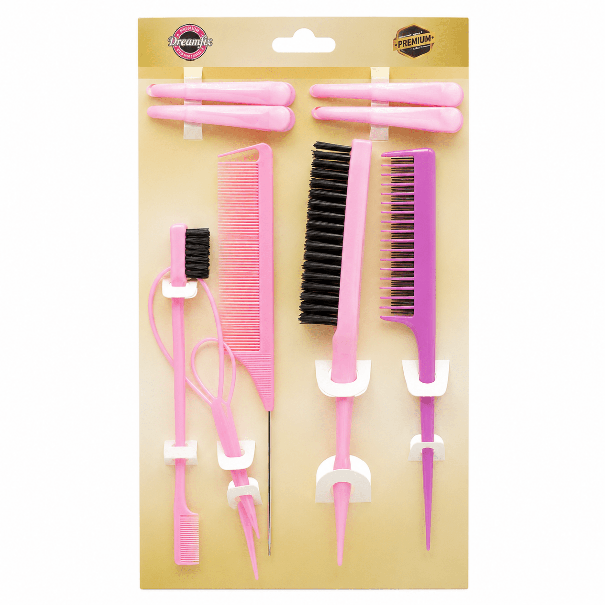 Dreamfix Hair Comb Set Pink (10 pcs) - gtworld.de