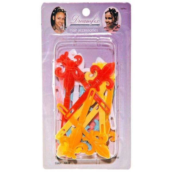 Dreamfix Kids Hair Accessories, Assorted Colour Ha16, 18 Pcs - Gtworld.de