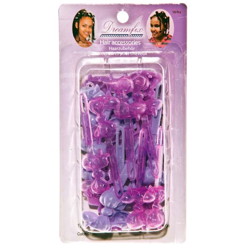 Dreamfix Kids Hair Accessories, Violet Tone Colour Ha07, 18Pcs - Gtworld.de