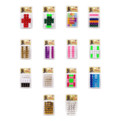 Dreamfix Large Hole Plastic Hair Beads Kids 24pcs - gtworld.de