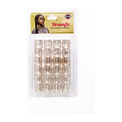 Dreamfix Large Hole Plastic Hair Beads Kids 24pcs - gtworld.de