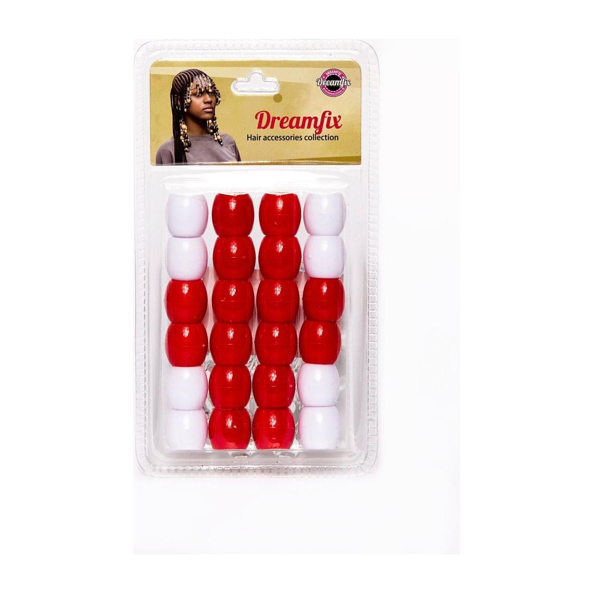 Dreamfix Large Hole Plastic Hair Beads Kids 24pcs - gtworld.de