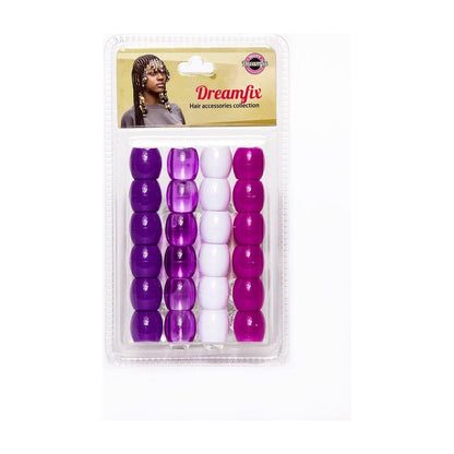 Dreamfix Large Hole Plastic Hair Beads Kids 24pcs - gtworld.de