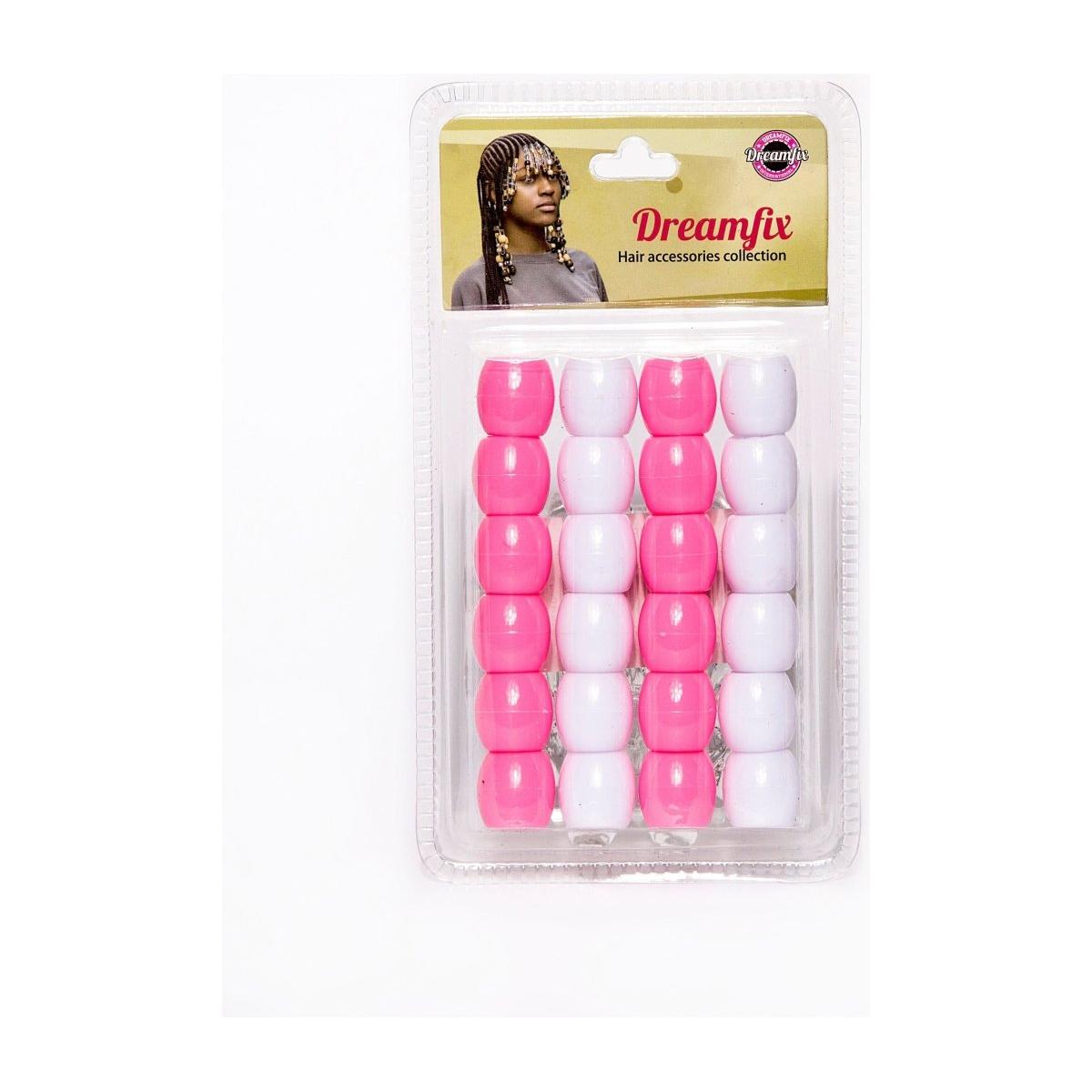 Dreamfix Large Hole Plastic Hair Beads Kids 24pcs - gtworld.de