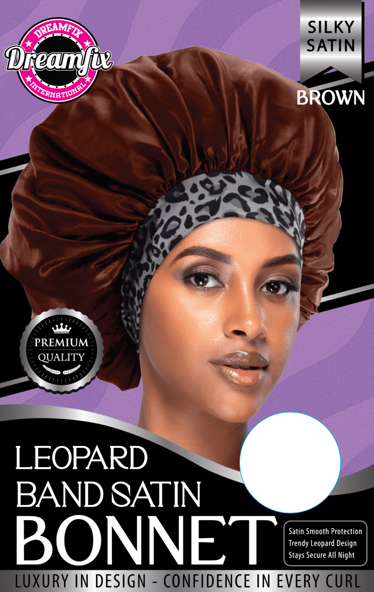 Dreamfix Leopard Band Satin Bonnet - gtworld.de