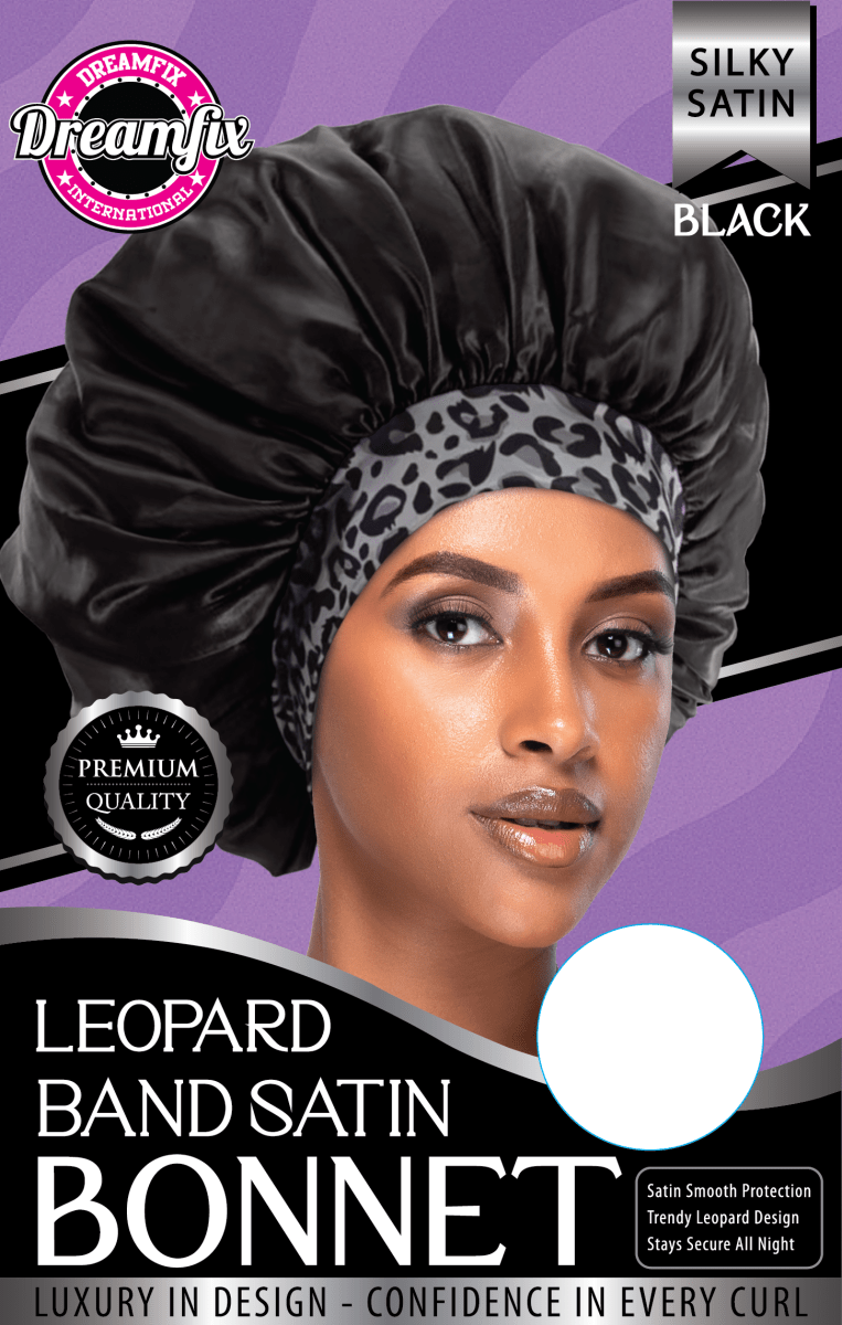 Dreamfix Leopard Band Satin Bonnet - gtworld.de